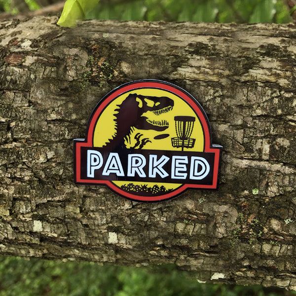 Load image into Gallery viewer, T-Rex Parked Pin - Metal Butterfly