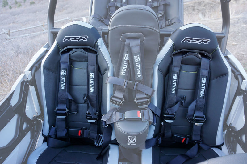Load image into Gallery viewer, RZR 4-Point Harness Seat Pass Through Kit (2 Seats) with Override Clip