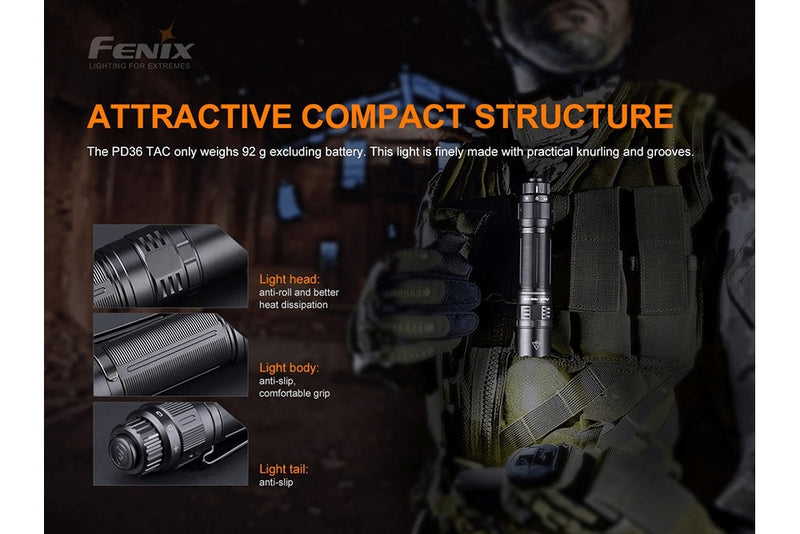 Load image into Gallery viewer, Fenix PD36 TAC Tactical Flashlight - 3000 Lumens