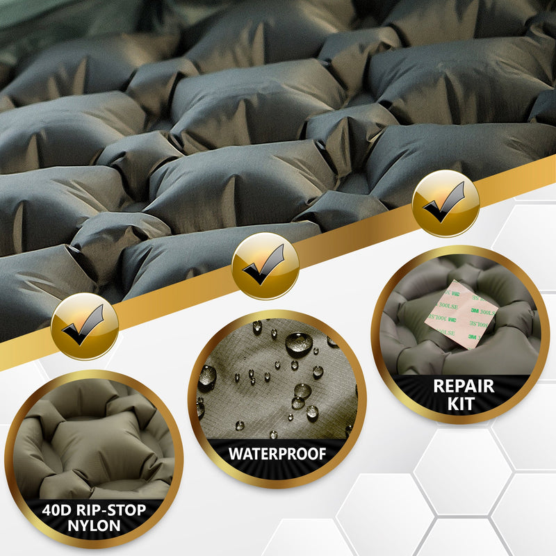 Load image into Gallery viewer, M‑Tac Inflatable Sleeping Pad (78″ × 22″)
