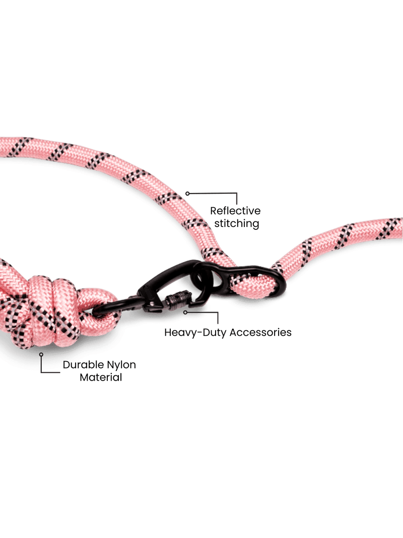 Load image into Gallery viewer, Pastel Pink Running Hands-Free Dog Leash