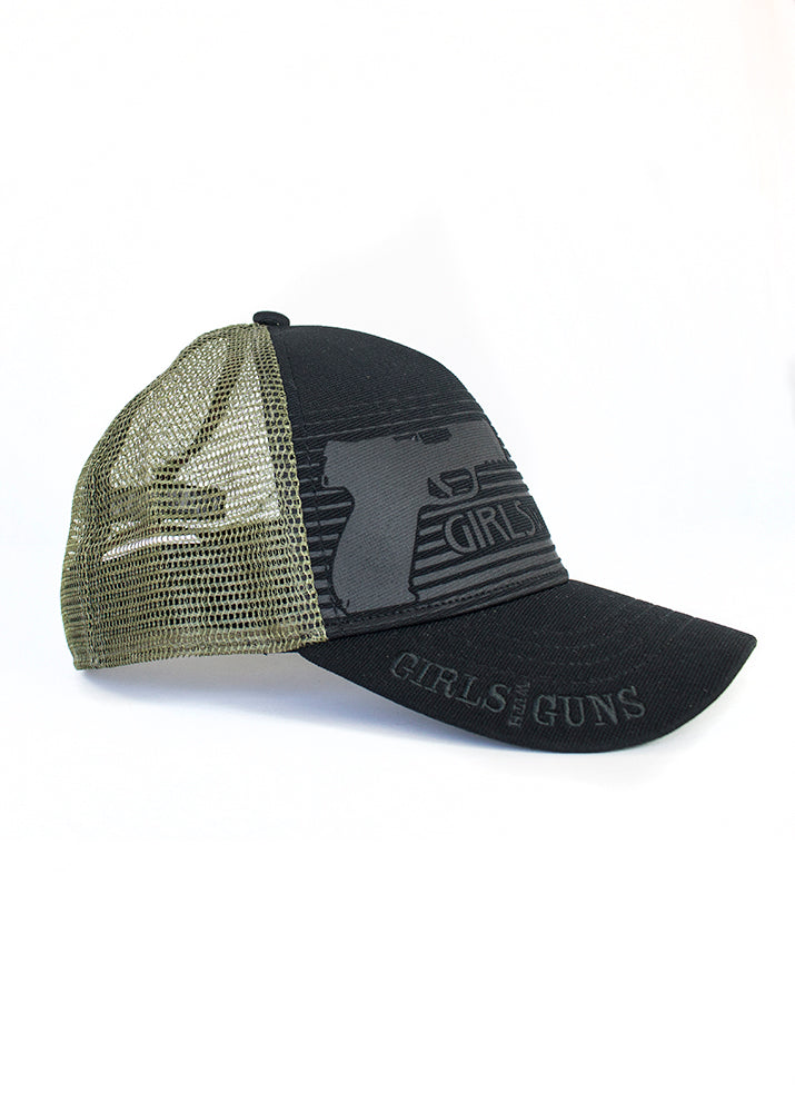 Load image into Gallery viewer, Pistol Trucker Hat | Black