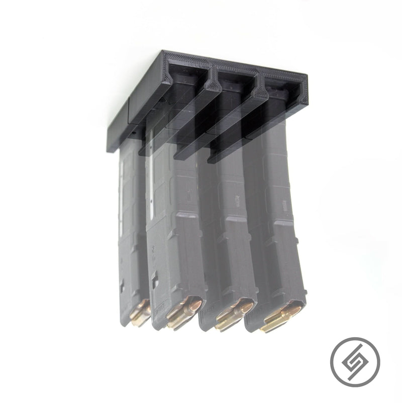 Load image into Gallery viewer, AR-15 PMAG Top-Load Wall Storage Rack (3 Mag Capacity)