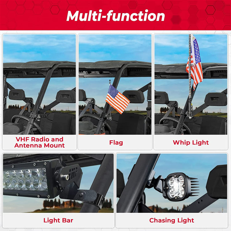 Load image into Gallery viewer, UTV Whip Light Flag Mount for Pro-fit Cage