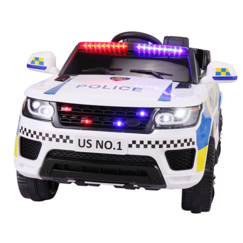 Police Car Electric Ride-On SUV for Kids with Remote Control - 12V Battery Powered Truck Toy