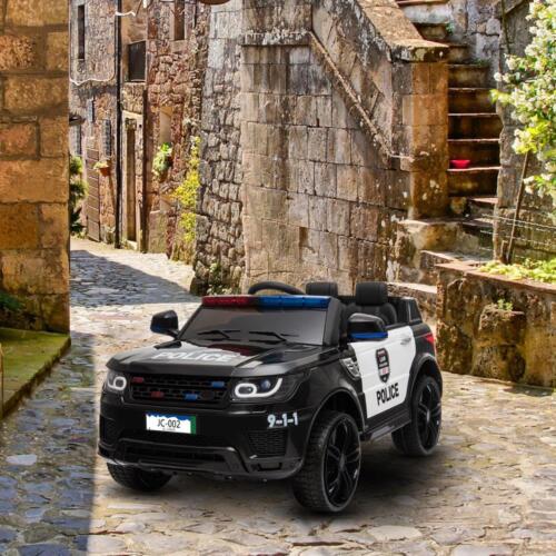 Police SUV Truck Ride-On Toy for Kids with 12V Battery and Remote Control
