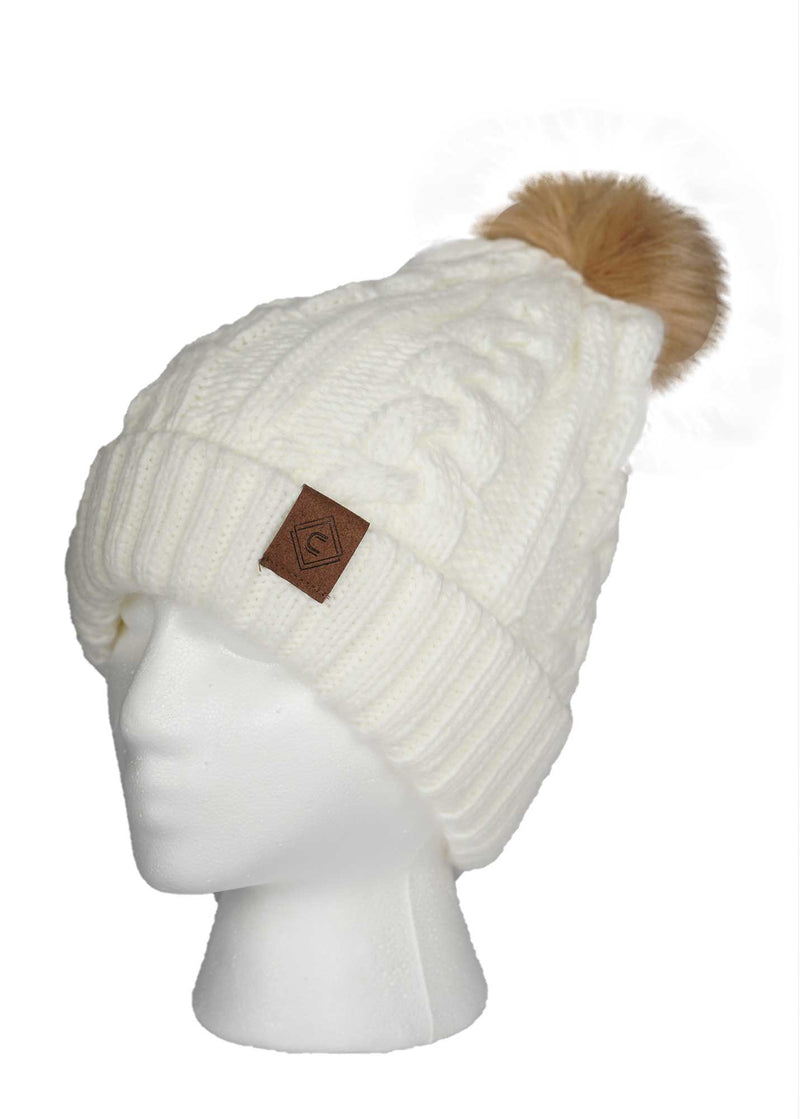 Load image into Gallery viewer, Pom Pom Beanie | Ivory