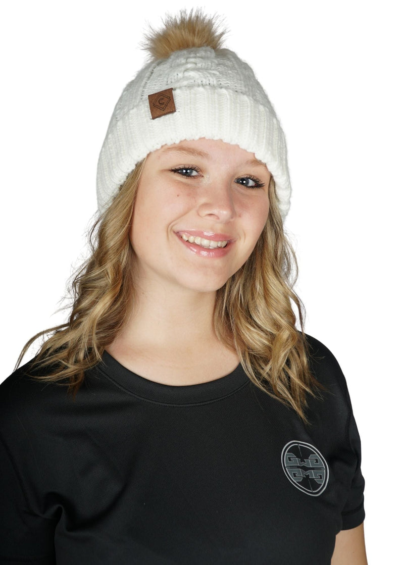 Load image into Gallery viewer, Pom Pom Beanie | Ivory