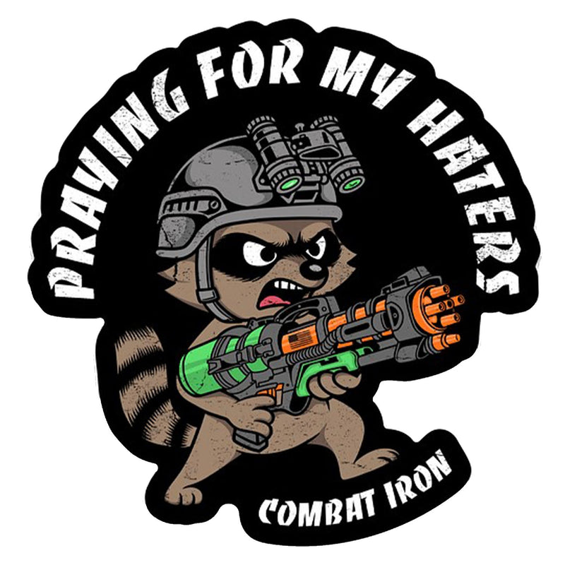 Load image into Gallery viewer, Prayin' for my haters Racoon Decal