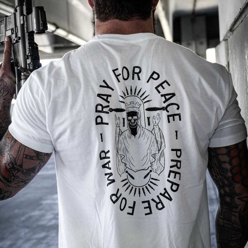 Load image into Gallery viewer, Pray For Peace. Prepare For War. Men's T-Shirt