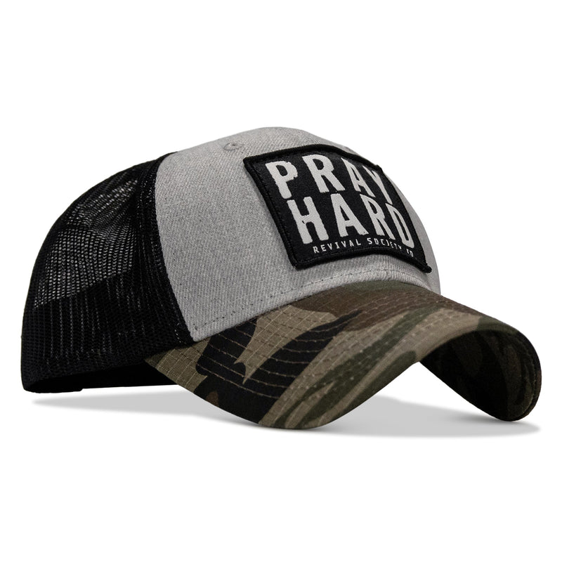 Load image into Gallery viewer, Pray Hard Patch Original Ripstop Snapback Hat