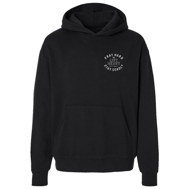 Load image into Gallery viewer, Pray Hard. Lift Heavy. Stay Deadly. Fleece Lined Hoodies
