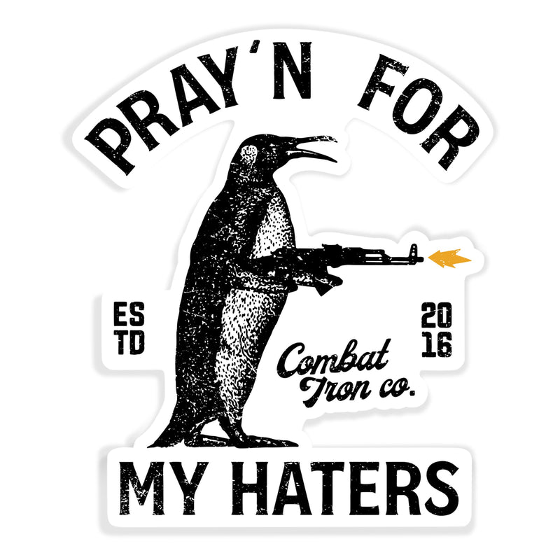 Load image into Gallery viewer, Pray'n For My Haters Penguin Decal
