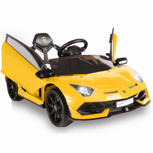 12V Licensed Lamborghini Electric Ride-On Sports Car Toy with Remote Control for Kids
