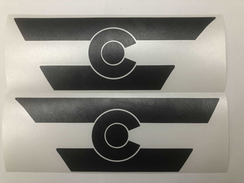 Load image into Gallery viewer, Premium Cast Matte Black Vinyl Flag Decals for Wrangler JL and Gladiator Fender Ventsx2