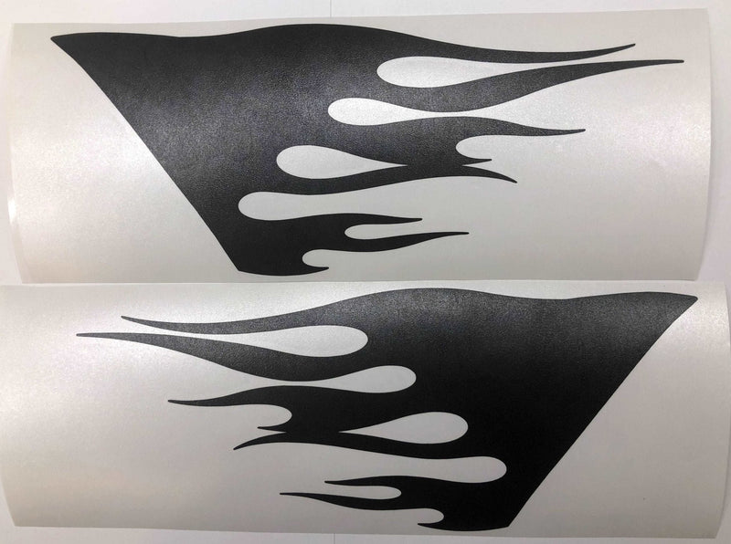 Load image into Gallery viewer, Premium Cast Matte Black Vinyl Flame Decals for Wrangler JL and Gladiator Fender Ventsx2