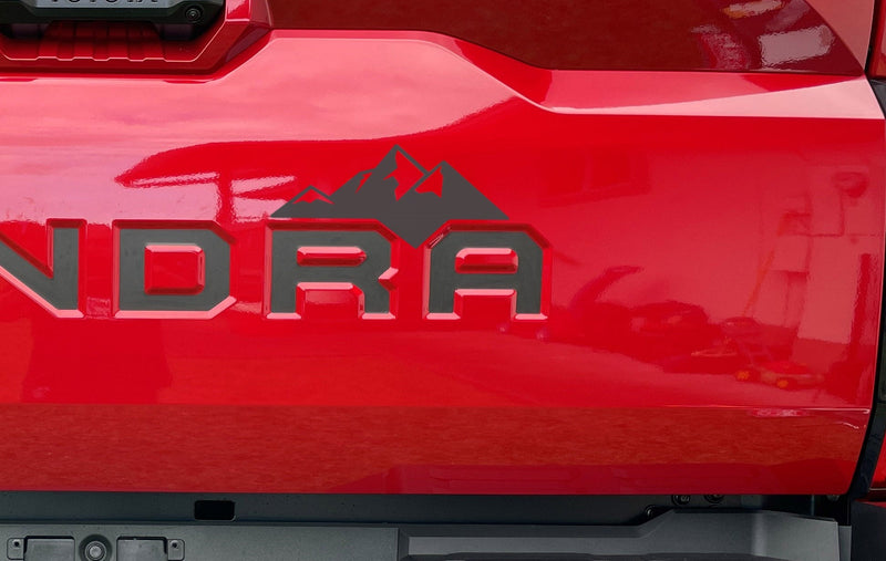 Load image into Gallery viewer, Premium Cast Matte Black Vinyl Decal Mountain for 2014-2026 Tundra Tailgate