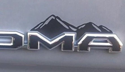 Load image into Gallery viewer, Premium Cast Matte Black Vinyl Decal Mountains for 2016-2026 Tacoma Doors