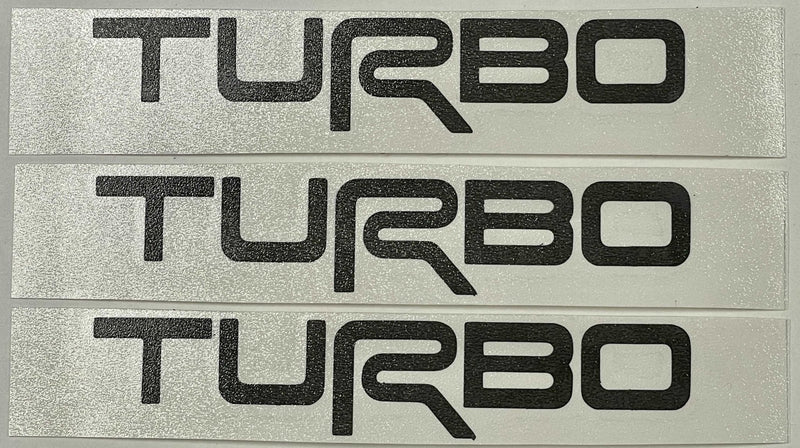 Load image into Gallery viewer, Premium Cast Matte Black Vinyl TURBO Decals