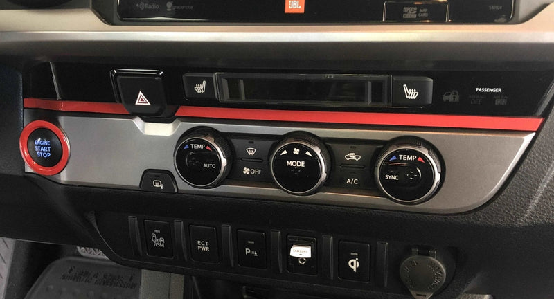 Load image into Gallery viewer, Premium Cast Red Vinyl Decals for 2016-2023 Tacoma Start/Stop Button Ring