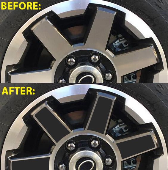 Load image into Gallery viewer, Premium Cast Vinyl Decal Inlays for 2017-2024 4Runner TRD Off Road Wheels x4
