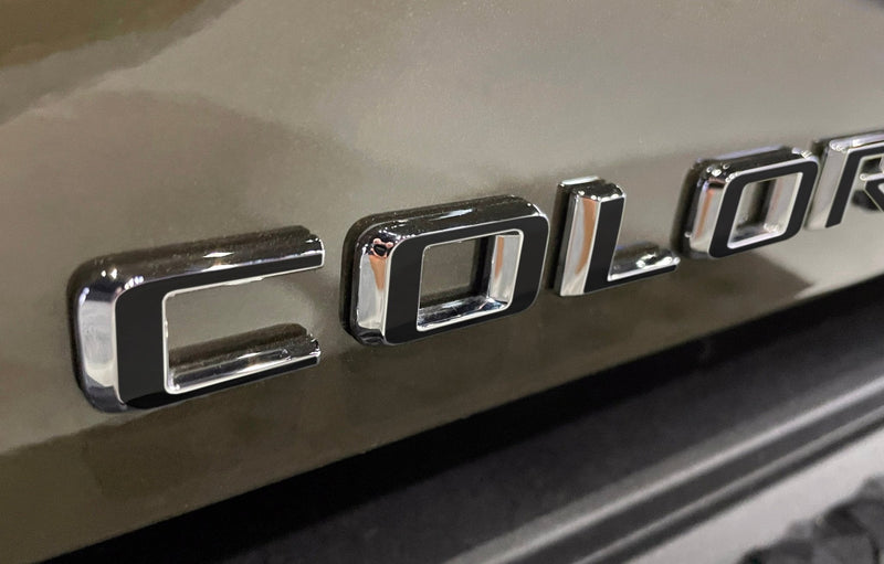 Load image into Gallery viewer, Premium Cast Vinyl Decal Letters for 2014-2026 Colorado Door and Tailgate Emblems