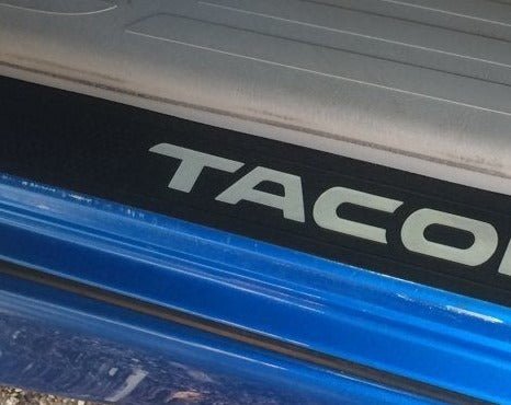 Load image into Gallery viewer, Premium Cast Vinyl Decal Letter Inlays for 2005-2015 Tacoma Door Sill Protectors x2