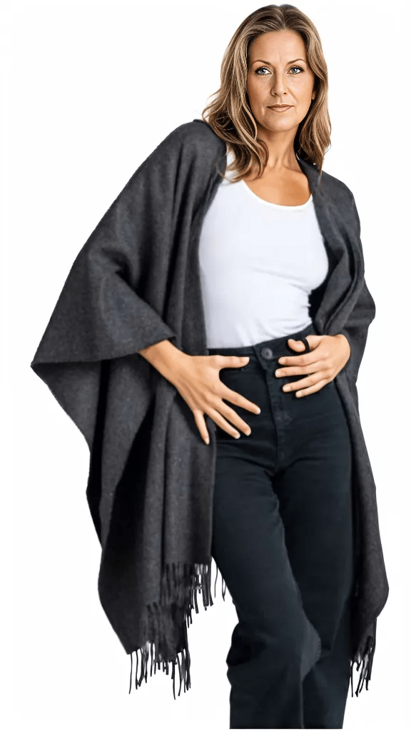 Load image into Gallery viewer, Premium Classic Solid Alpaca Poncho
