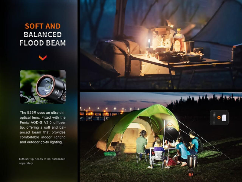 Load image into Gallery viewer, Fenix E35R High-Performance Rechargeable LED Flashlight