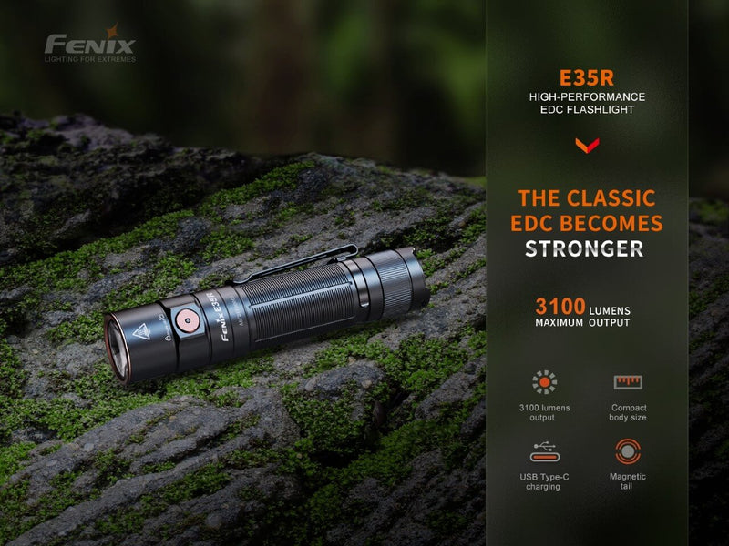 Load image into Gallery viewer, Fenix E35R High-Performance Rechargeable LED Flashlight