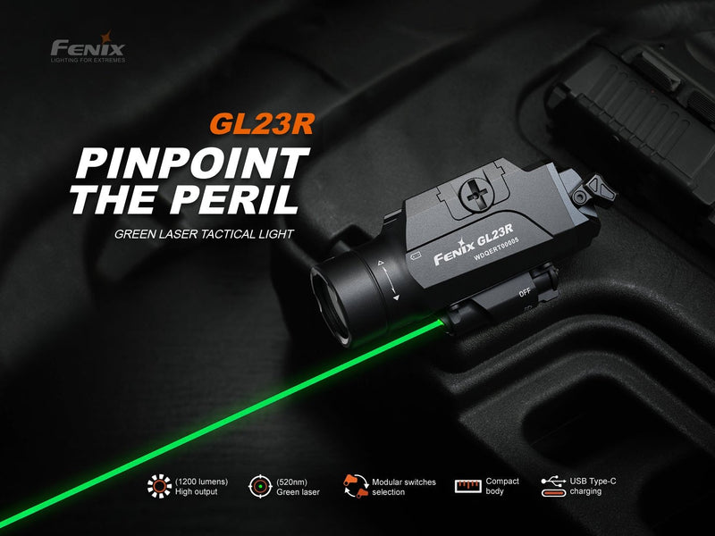 Load image into Gallery viewer, Fenix GL23R Green Laser Tactical Light