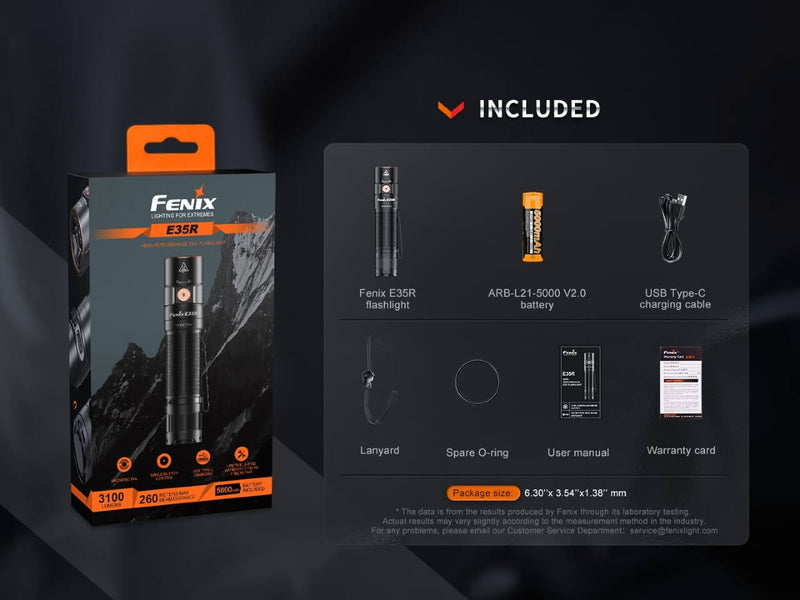 Load image into Gallery viewer, Fenix E35R High-Performance Rechargeable LED Flashlight