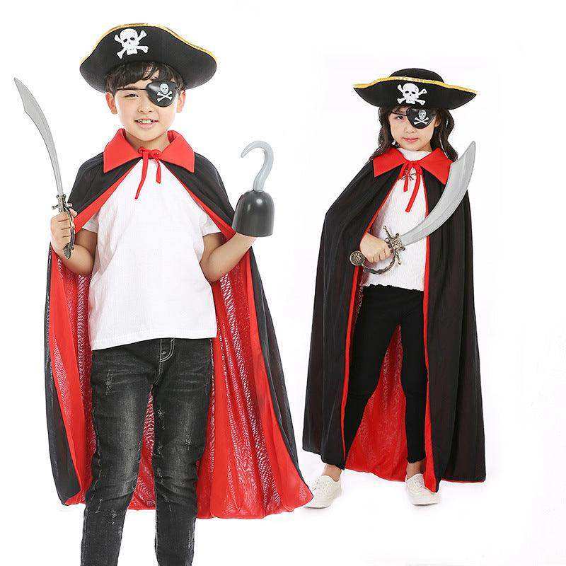 Halloween Pirate Cape Hats 3-Piece Sets Ghost Festival Cosplay - Skoutley Outdoors LLC