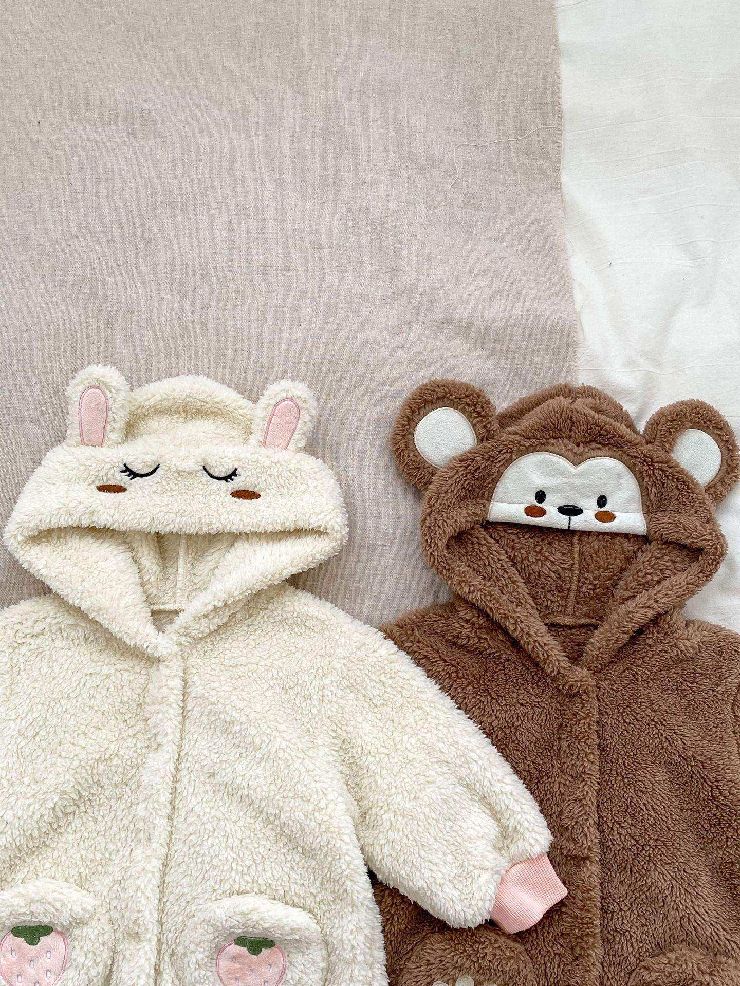 Winter Infant Baby Lovely Little Bear Little Rabbit Style Thermal Pajamas Romper - Skoutley Outdoors LLC