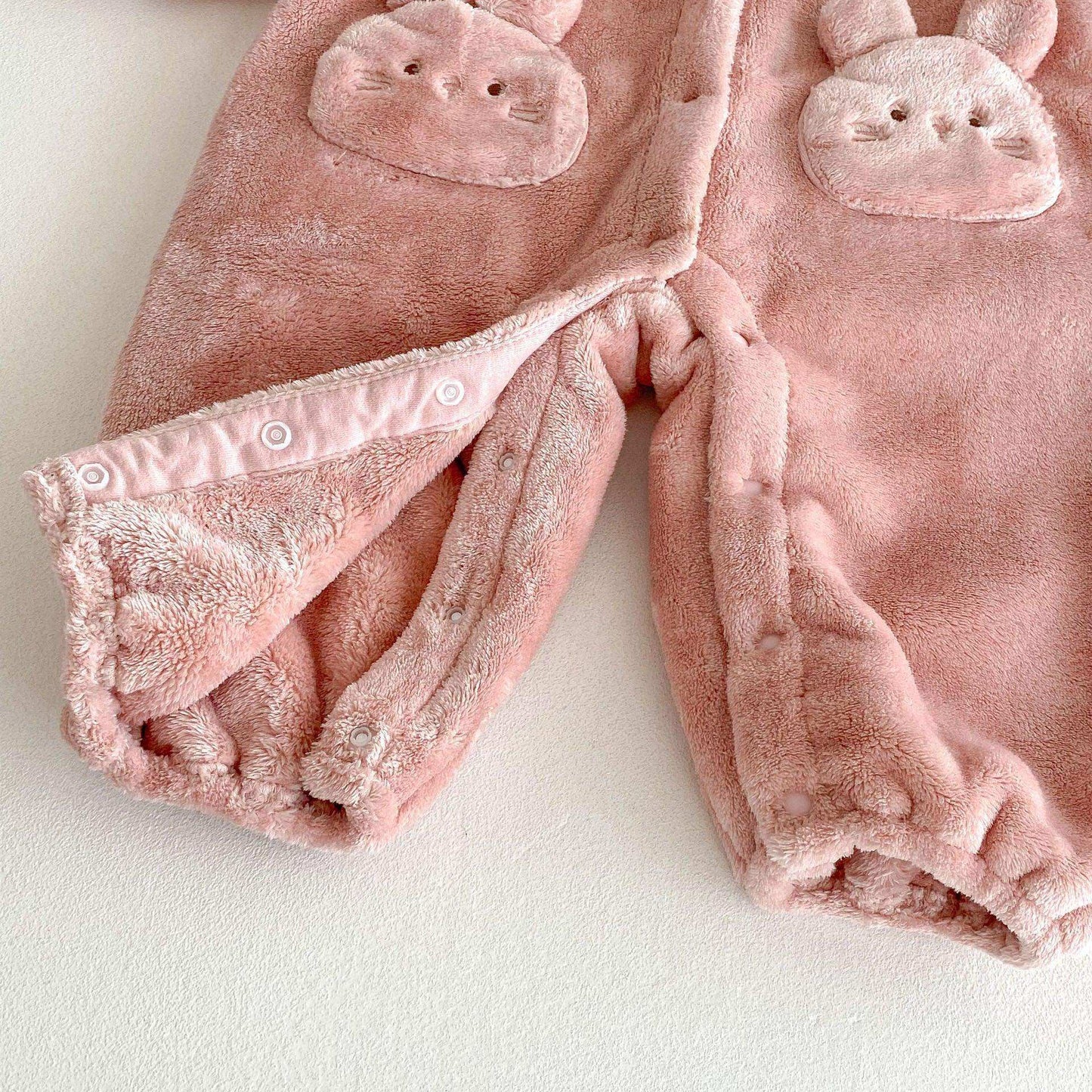 Winter New Arrival Baby Girls Cute Rabbits Pattern Warm Double-sided Fleece Rompers - Skoutley Outdoors LLC