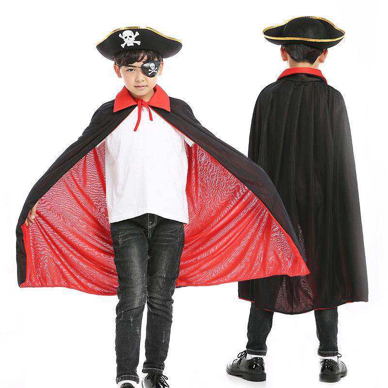 Halloween Pirate Cape Hats 3-Piece Sets Ghost Festival Cosplay - Skoutley Outdoors LLC