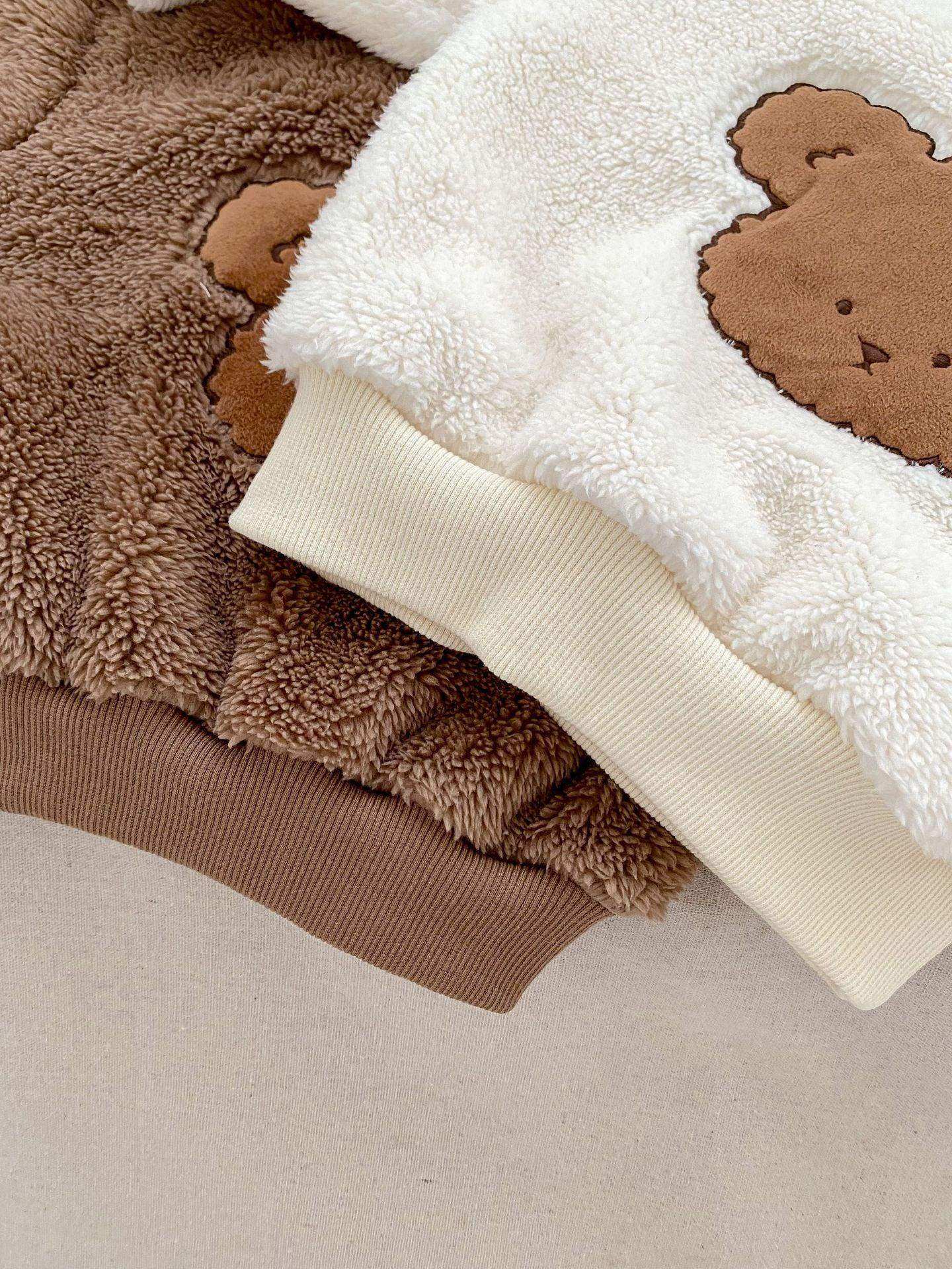 Winter Baby Thick Thermal Long Sleeve Teddy Bear Knitted Sweater And Pants Two Pieces Sets - Skoutley Outdoors LLC