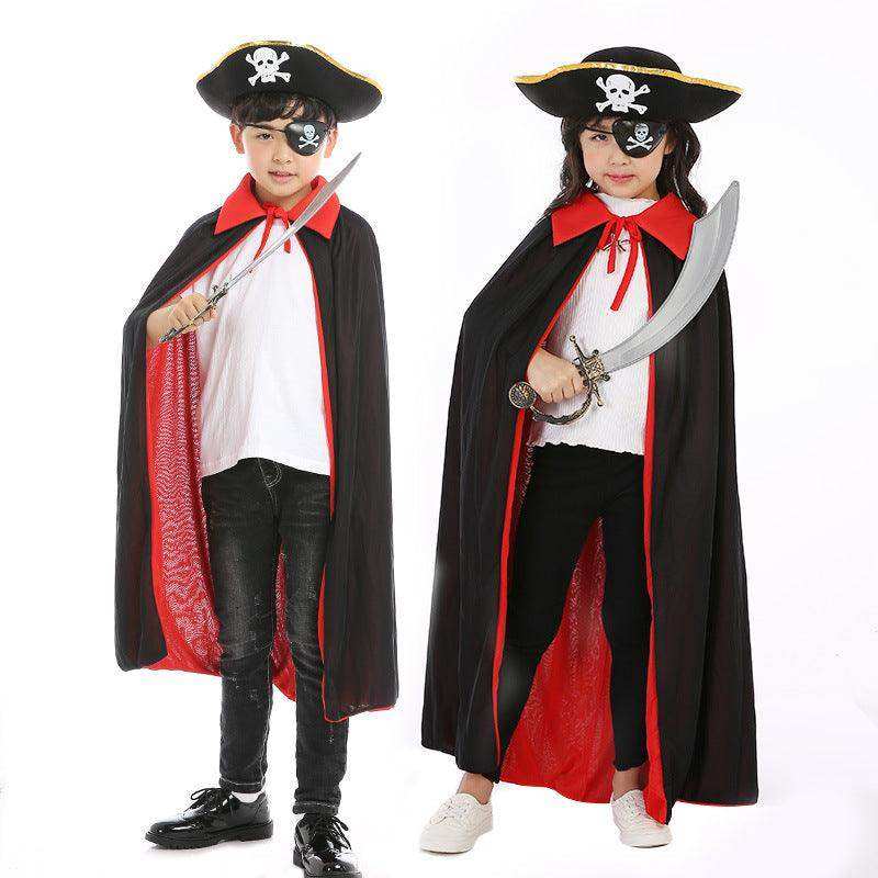Halloween Pirate Cape Hats 3-Piece Sets Ghost Festival Cosplay - Skoutley Outdoors LLC