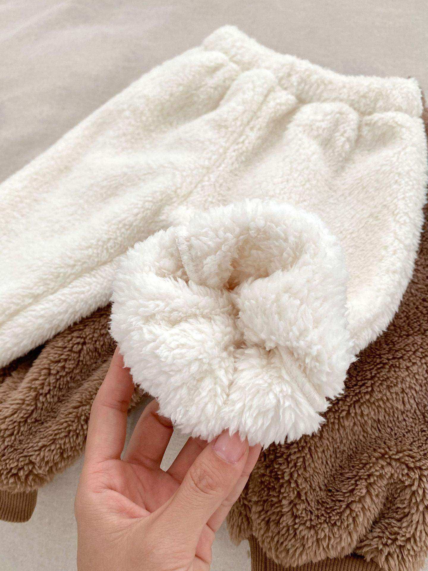 Winter Baby Thick Thermal Long Sleeve Teddy Bear Knitted Sweater And Pants Two Pieces Sets - Skoutley Outdoors LLC