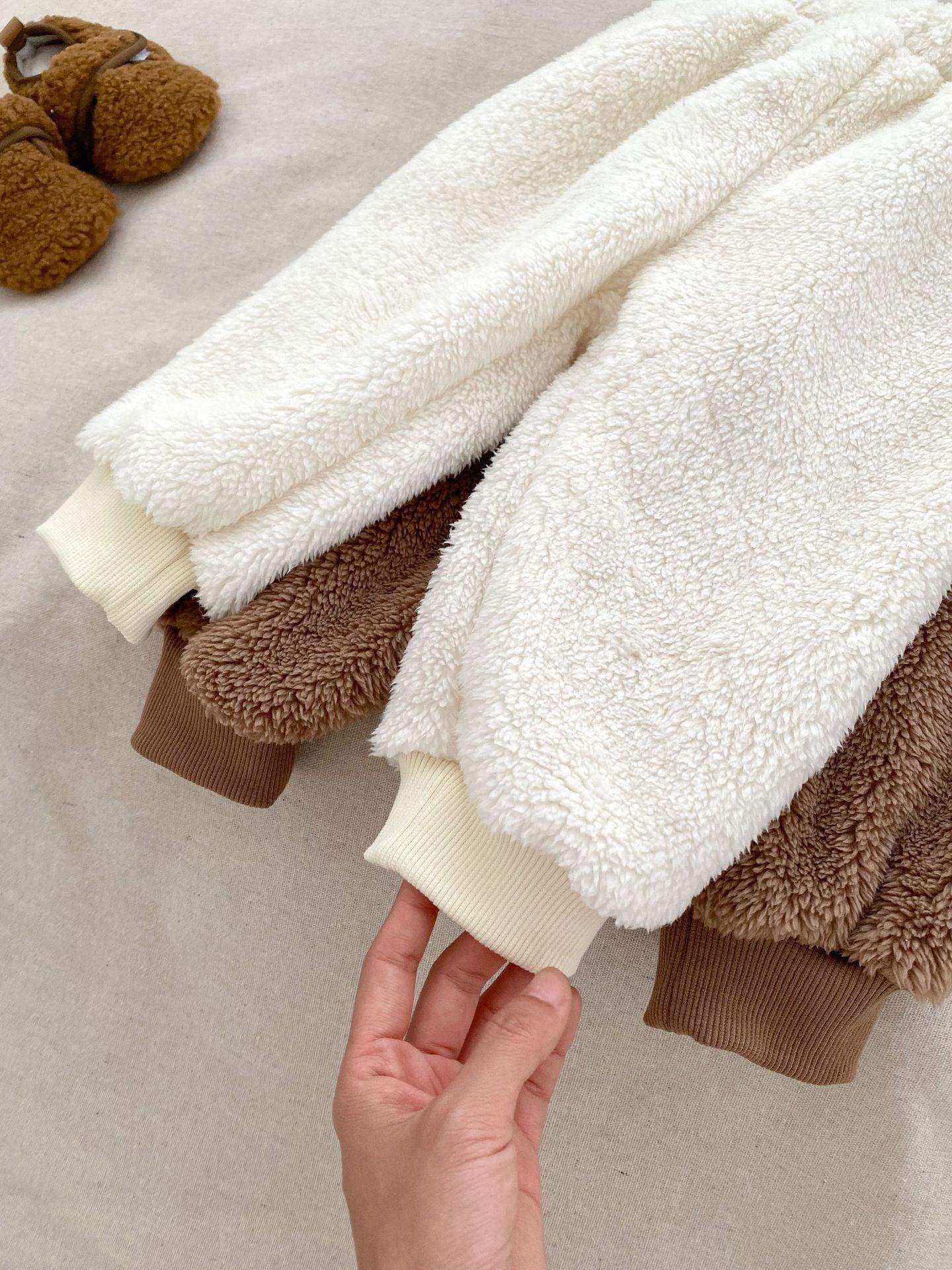 Winter Baby Thick Thermal Long Sleeve Teddy Bear Knitted Sweater And Pants Two Pieces Sets - Skoutley Outdoors LLC