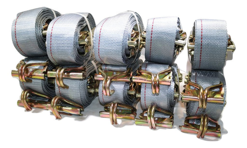 Load image into Gallery viewer, 2"x 16 Ft Ratchet Strap w/ Spg E & Wire Hk for E & F-Tracks | 10 PACK