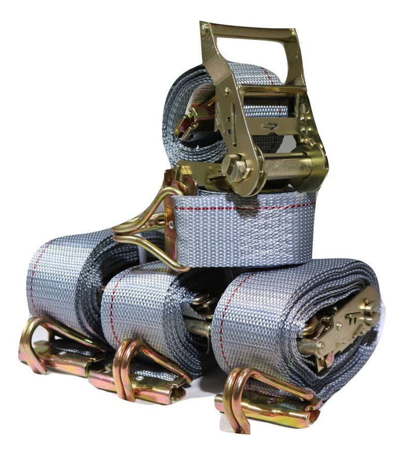 Load image into Gallery viewer, 2" x 16 Ft. Ratchet Strap w/ Spg E & Wire J for Hook For E & F-Tracks 200 PACK | R16EW