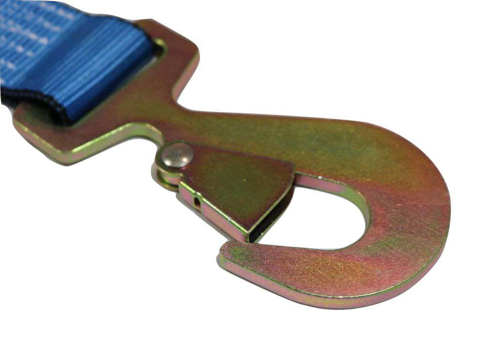 Axle Strap Tie Downs 24" Long & Qty 4 Ratchet Tow Straps Car Haulers, BLUE | 4 PACK