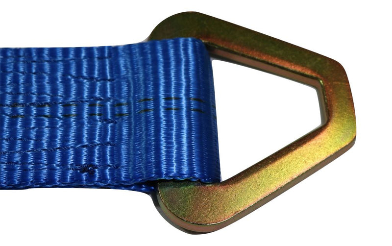 Load image into Gallery viewer, Axle Strap Tie Downs 24" Long & Qty 4 Ratchet Tow Straps Car Haulers, BLUE | 4 PACK