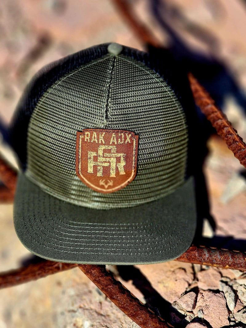 Load image into Gallery viewer, RA Branded Leather Mesh Hat