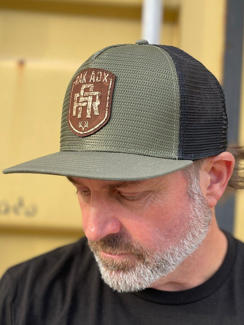 Load image into Gallery viewer, RA Branded Leather Mesh Hat
