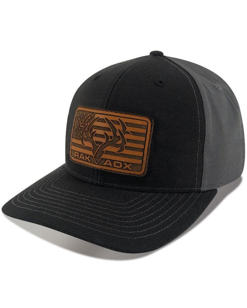Load image into Gallery viewer, RakBuck Leather Flag Trucker Hat