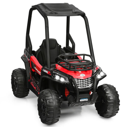 Red 12V UTV Truck Ride-On Car for Kids with Remote Control and Music MP3