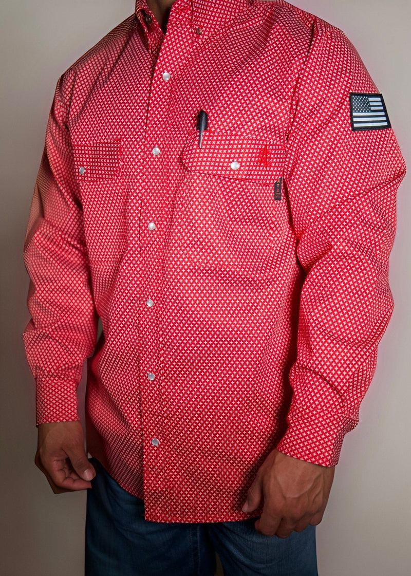 Load image into Gallery viewer, FR Pearl Snap Work shirt - Alpha Red
