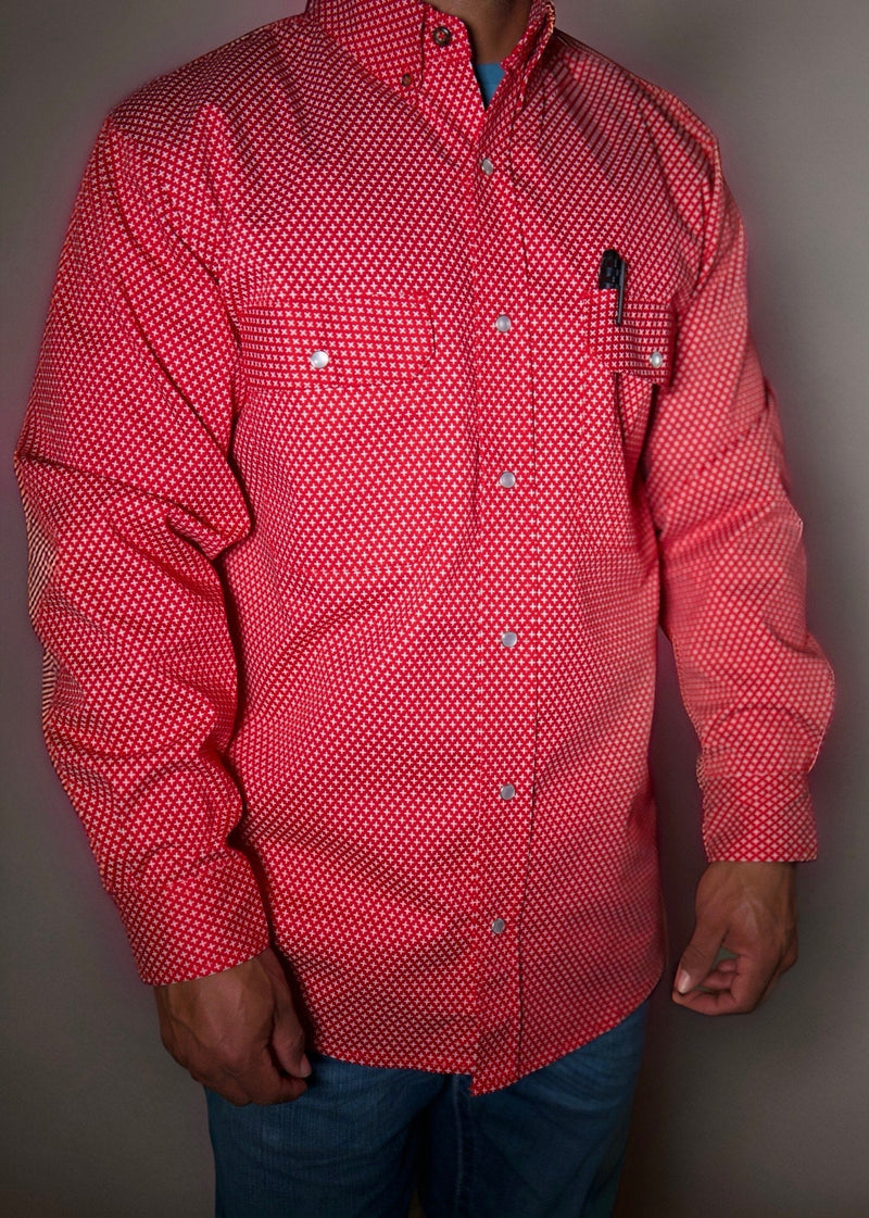Load image into Gallery viewer, FR Pearl Snap Work shirt - Alpha Red